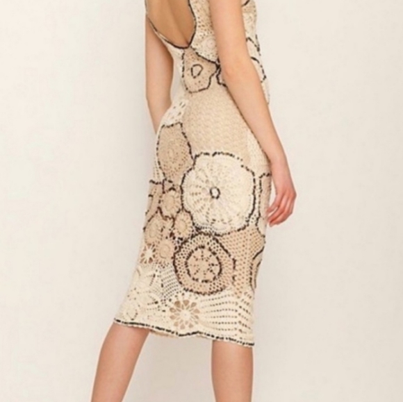 Free People X Flook Coco Embellished Dress Bohemian Anthropologie size Med - Picture 2 of 3